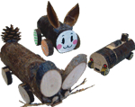 木の動くおもちゃ
